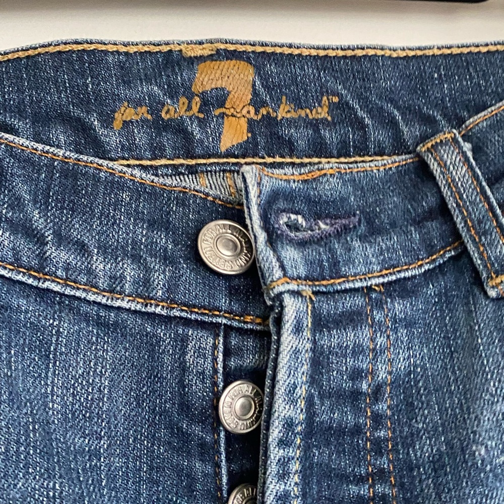 7 FOR ALL MANKIND Boy Cut Jeans, size says 29 but runs much smaller